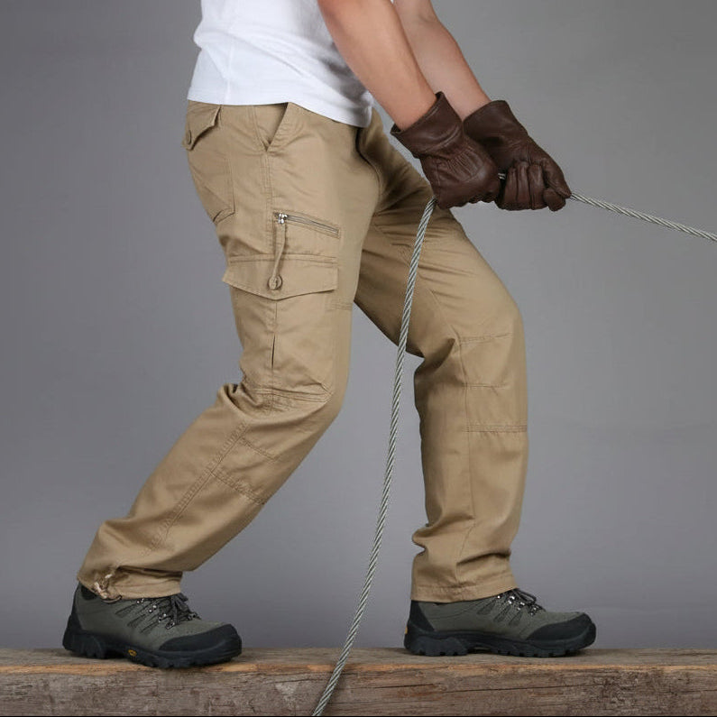 Hose für Herren mit vielen Taschen und Gummizug im geraden Schnitt
