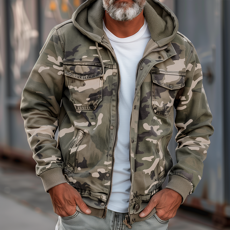 Cargojacke Herren | Kapuze & Viele Taschen