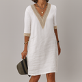 Damen Luftige Sommer Midi Kleid