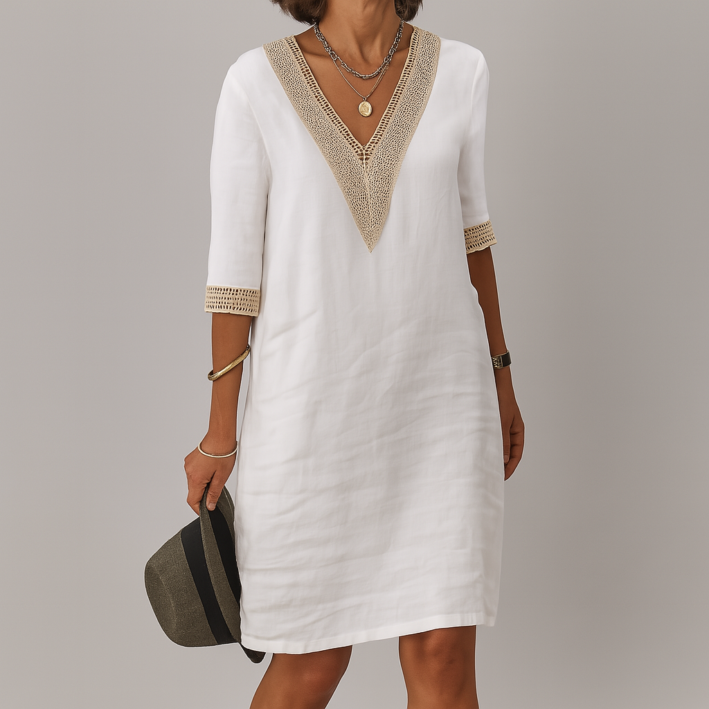 Damen Luftige Sommer Midi Kleid