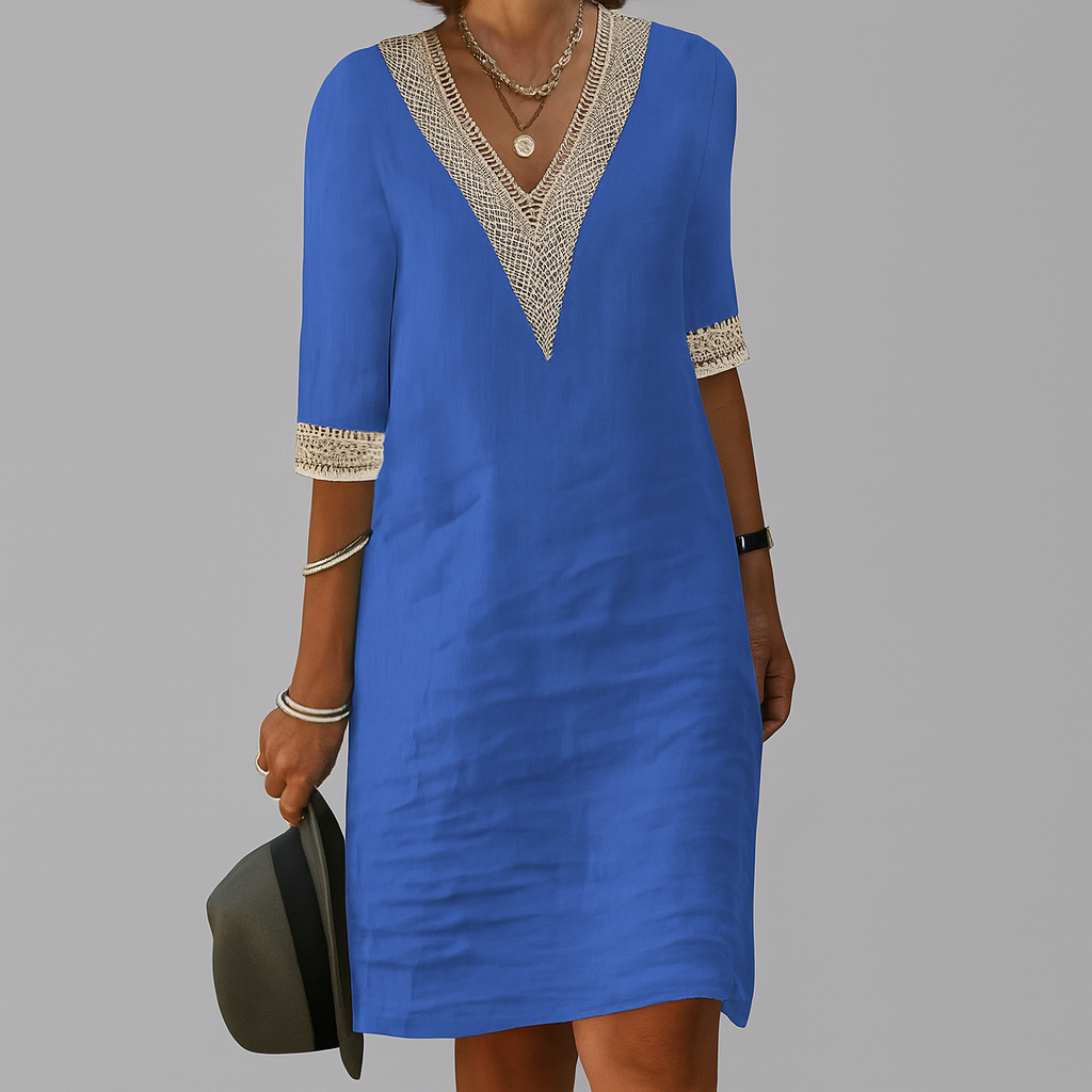 Damen Luftige Sommer Midi Kleid