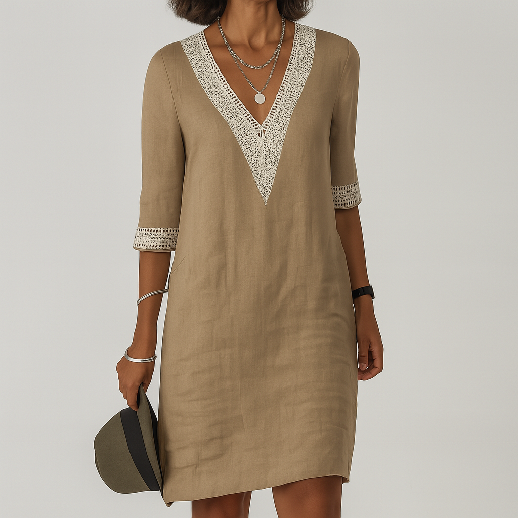 Damen Luftige Sommer Midi Kleid