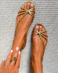 Ginevra | Elegante Goldene Sandalen für den Sommer