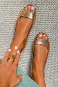 Adelina | Elegante Goldene Komfortsandalen