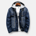 Jeansjacke mit Kapuze und herausnehmbarer Weste