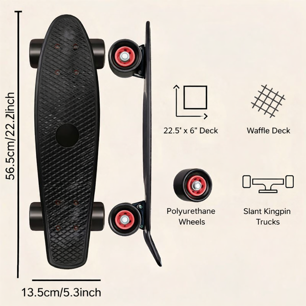 Mini Cruiser Skateboard – Kompakt, stylisch und für alle Fahrniveaus geeignet
