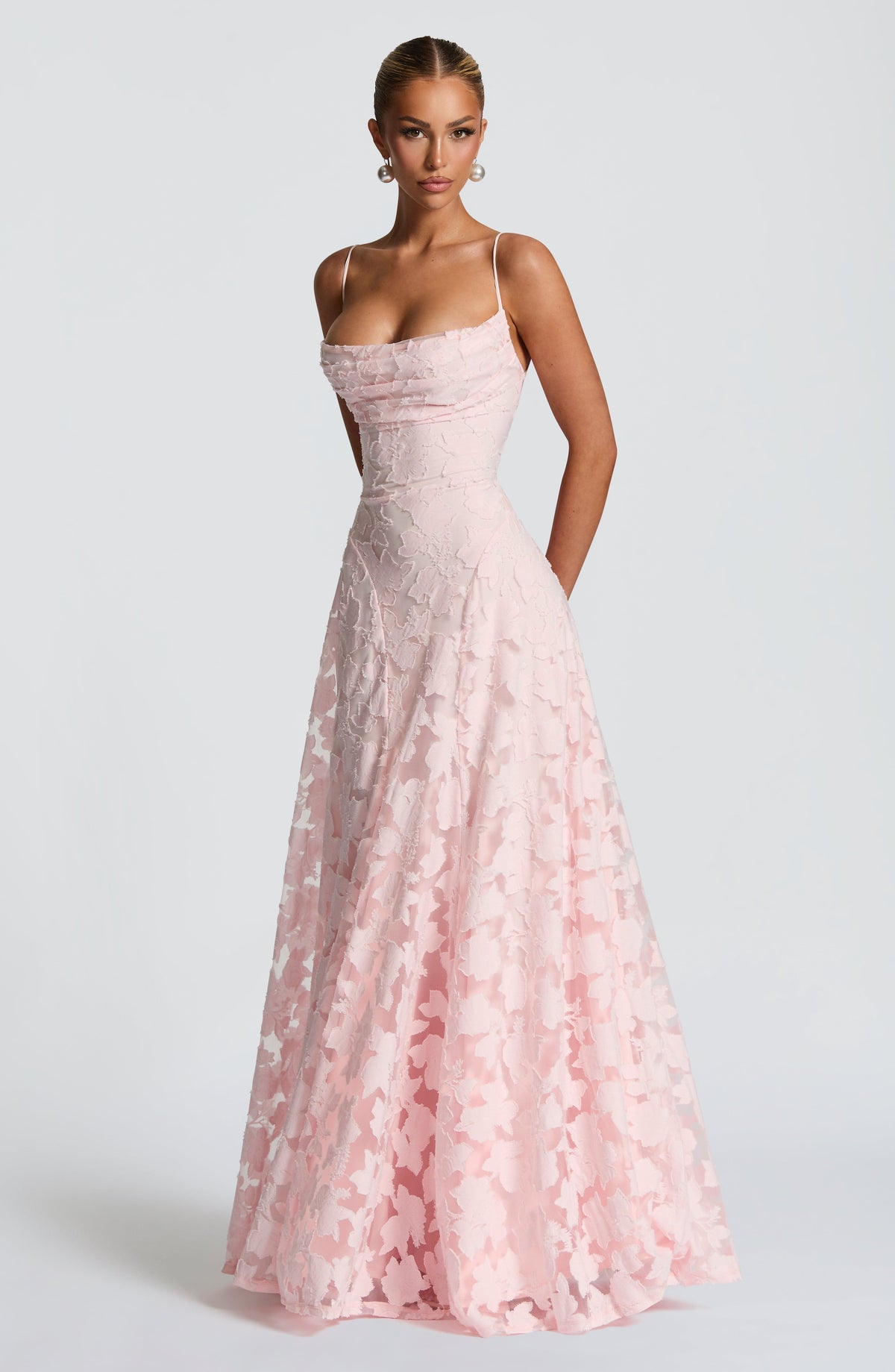 Corsagenkleid Damen | 3D Blütenapplikationen & Romantisches A-Linien-Design