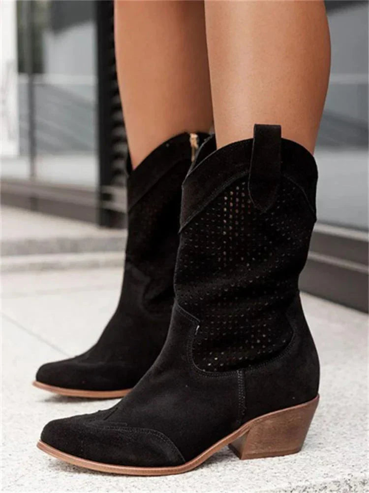 Cowboystiefel Damen | Reißverschluss & Atmungsaktiver Komfort
