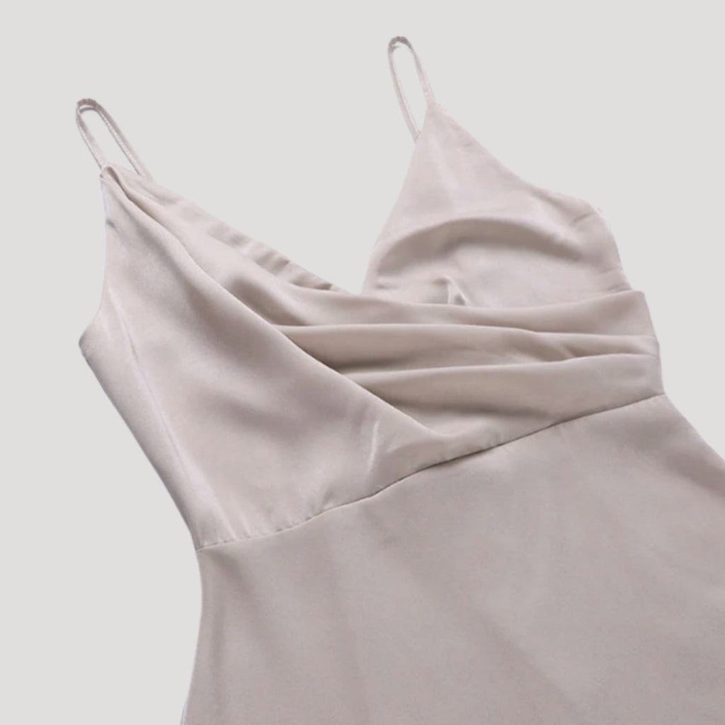Greta | Damen Sommer Hochzeitsgast Maxikleid mit Schlitz