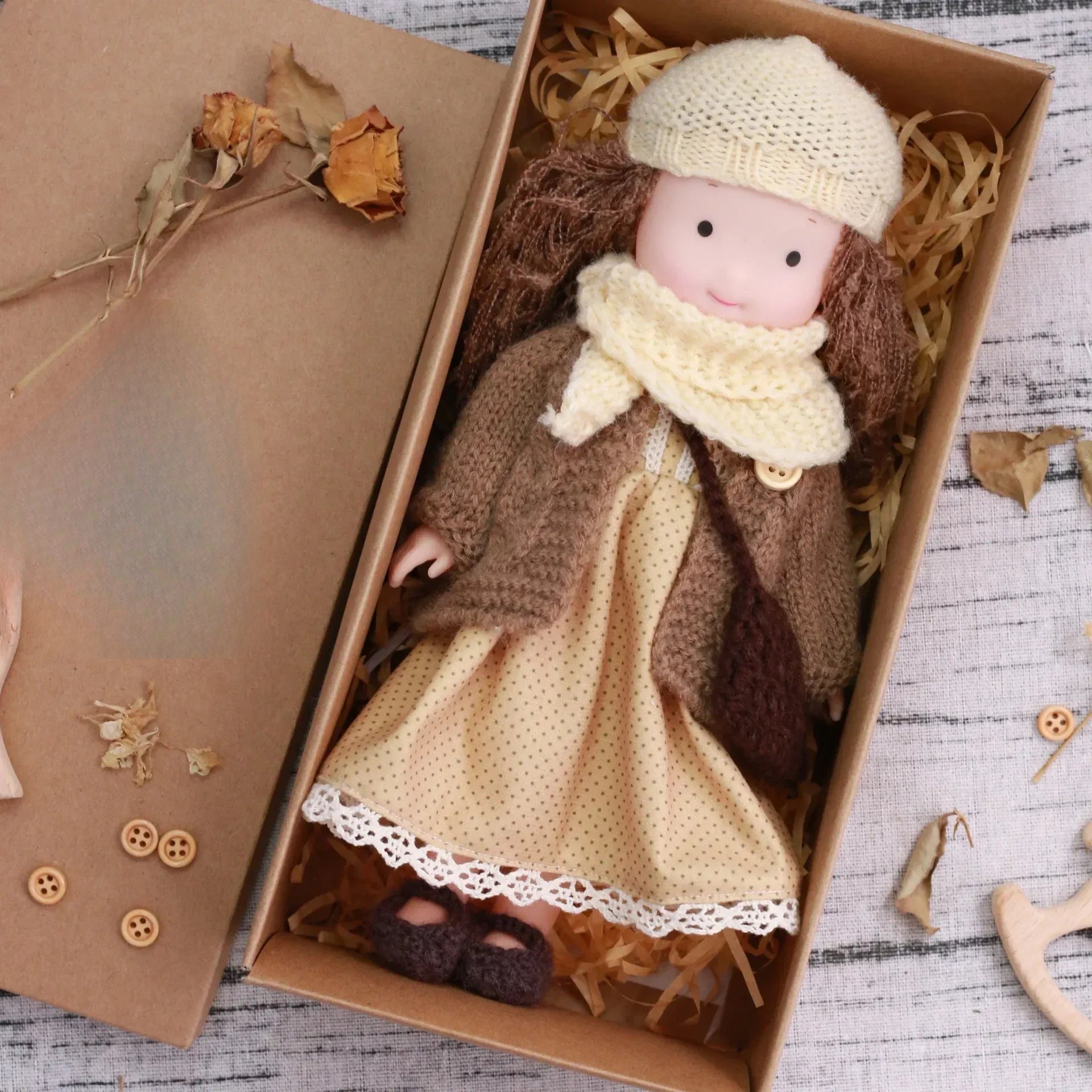 CuddlyCharm | Plüsch-Anziehpuppe mit Accessoires Geschenkset