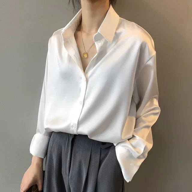 Damen Bluse | Dezenter Glanz & mühelos gepflegter Look