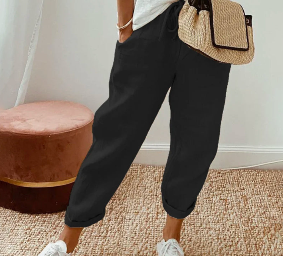 Damen Hose | Kordelzug & Lockere Passform