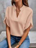 Damen V-ausschnitt Sommer Bluse