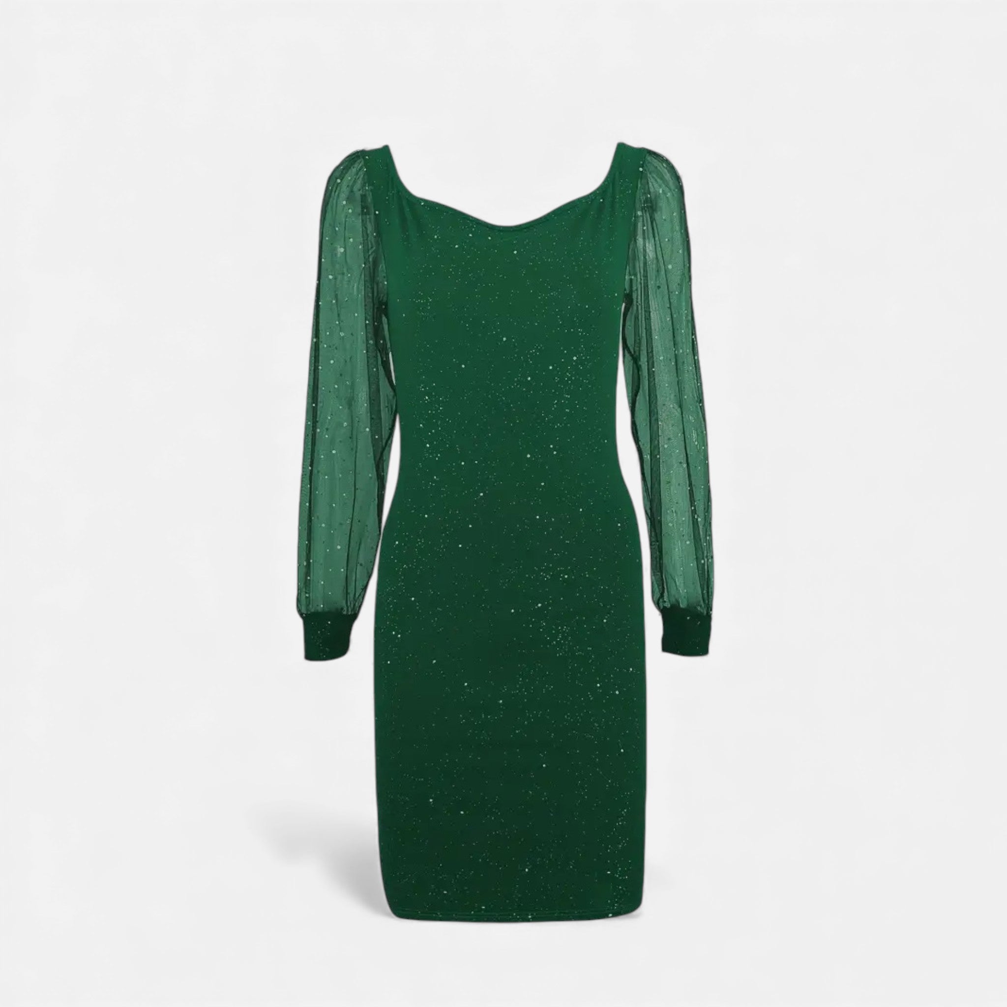 Damen Bodycon Kleid V-Ausschnitt Pailletten für Festliche Anlässe