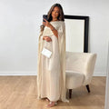 Damen Hochzeitsgast Maxikleid mit Cape
