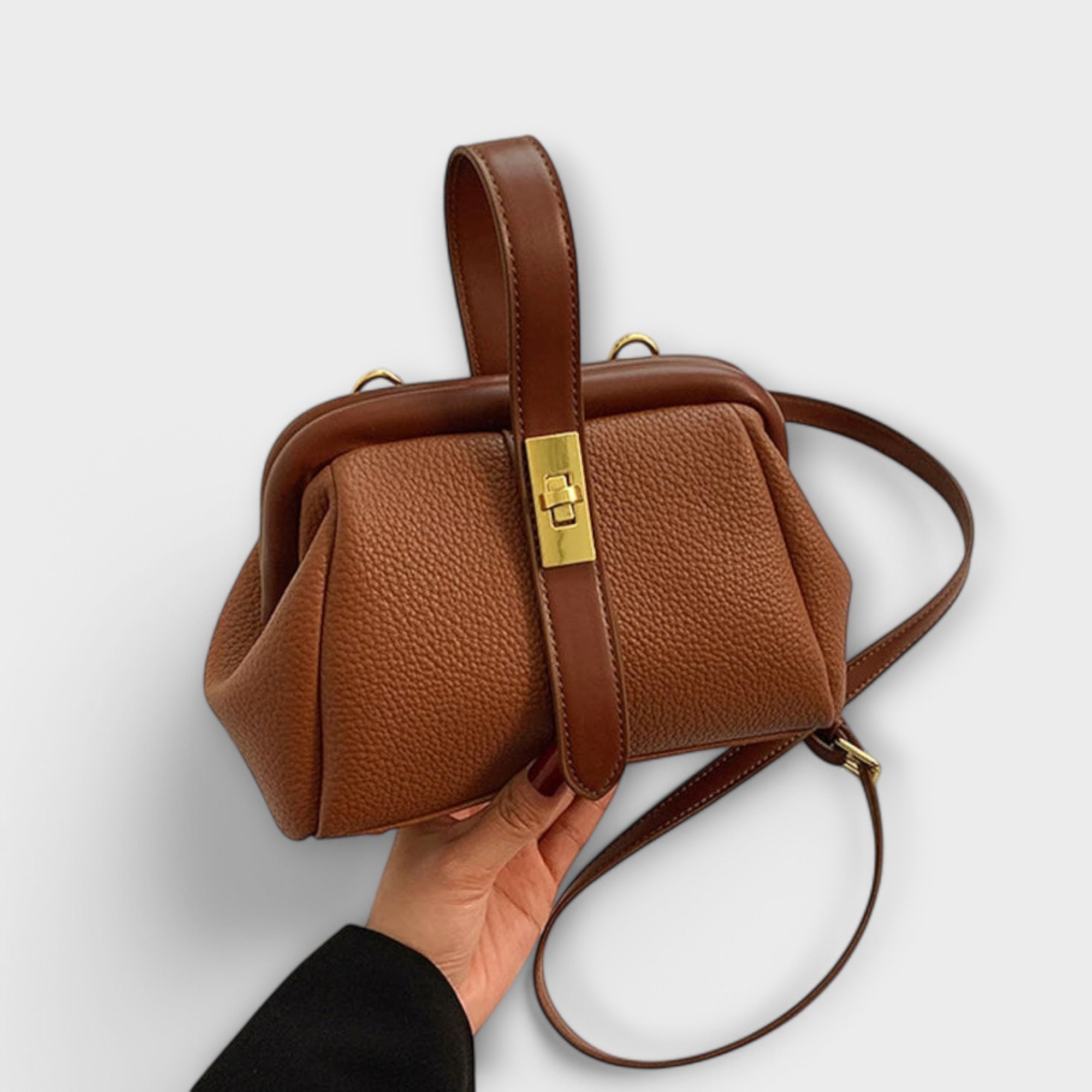 Damen Elegante Mini-Handtasche mit Kettenhenkel und festlichem Look