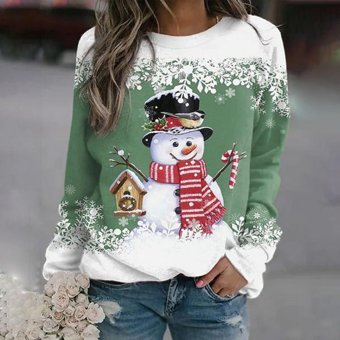 Festliches Weihnachts-Langarmshirt für Damen
