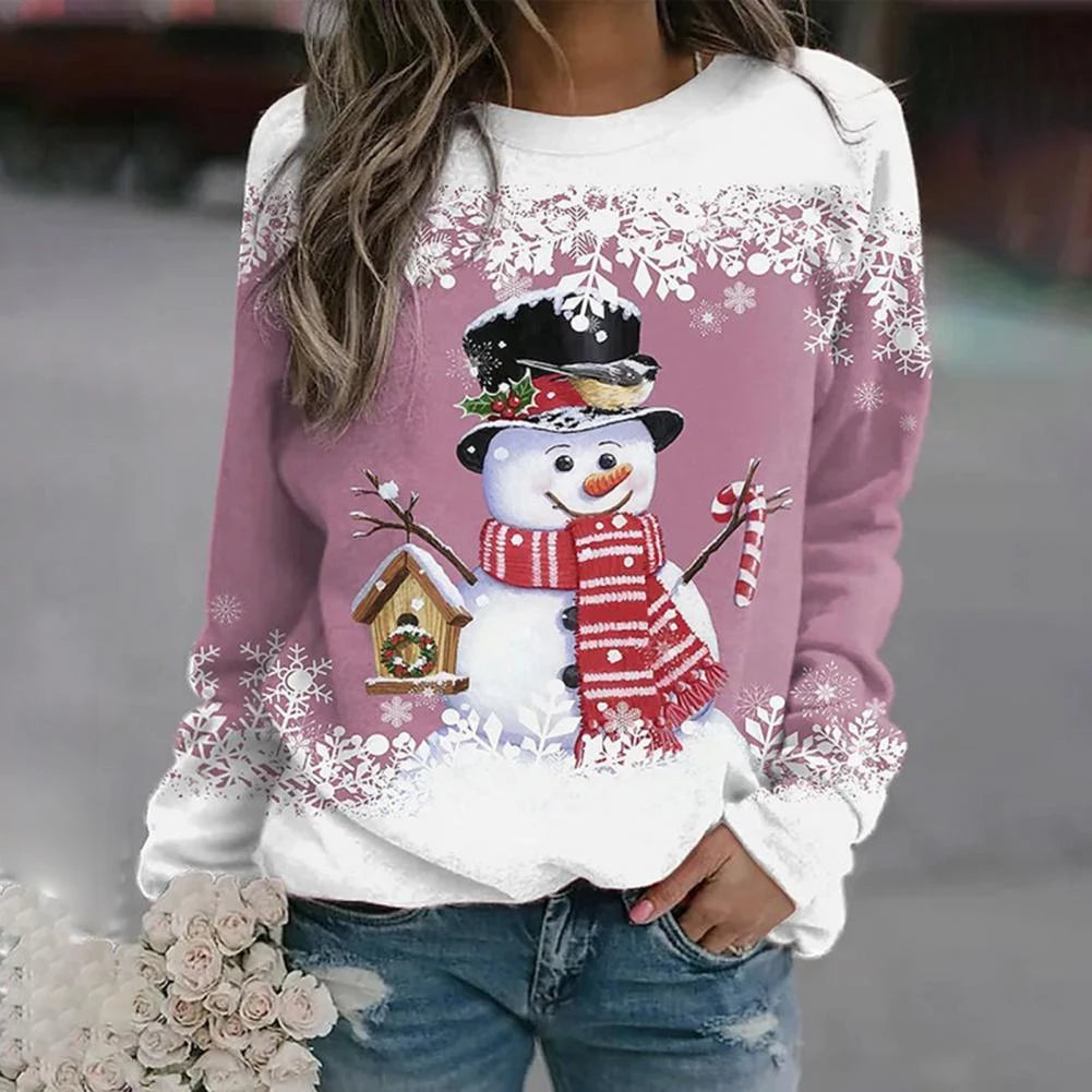 Festliches Weihnachts-Langarmshirt für Damen