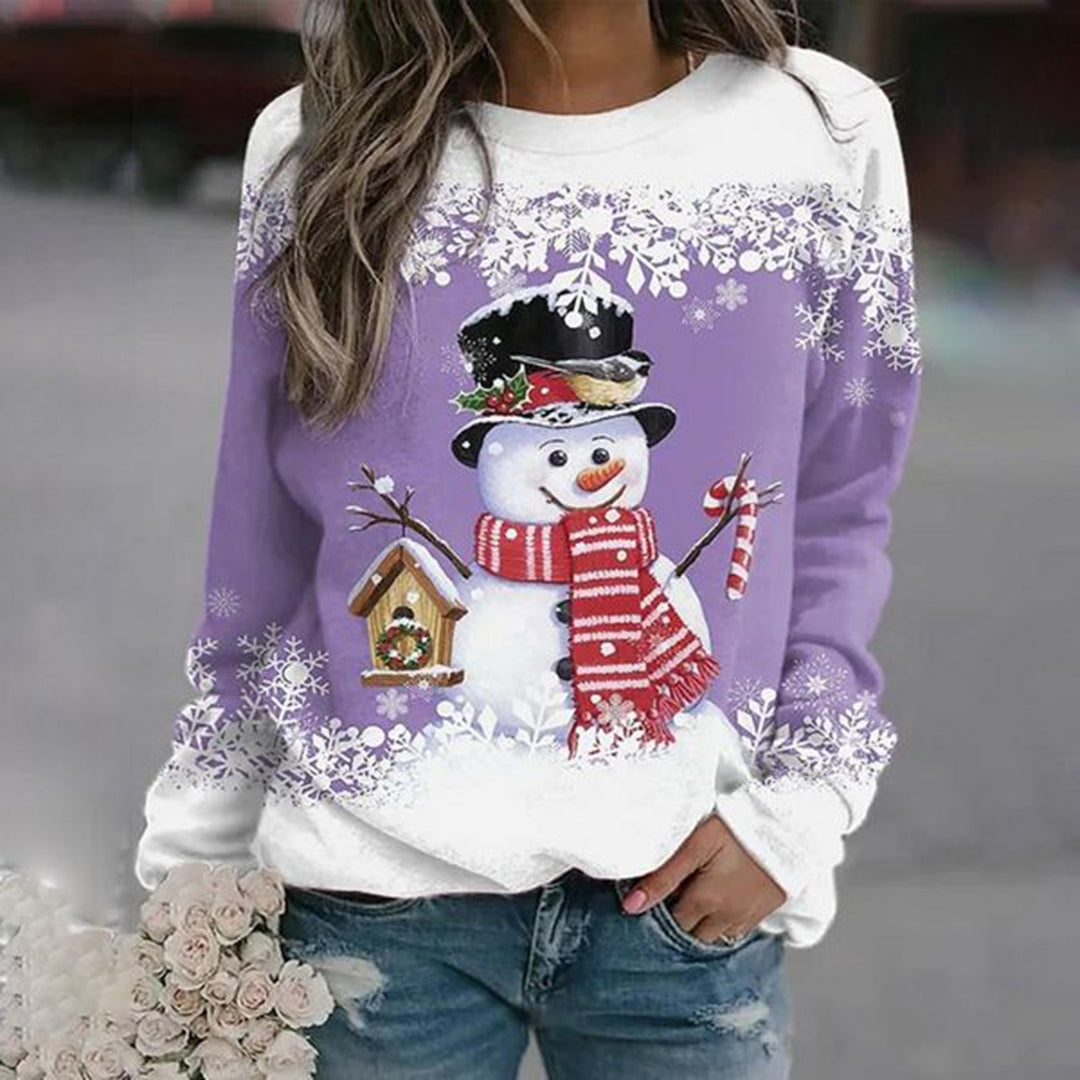 Festliches Weihnachts-Langarmshirt für Damen