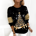 Damen Festlicher Weihnachtspullover Warmes Material