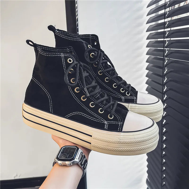 Damen High-Top Sneaker mit Plateau im modernen Stil