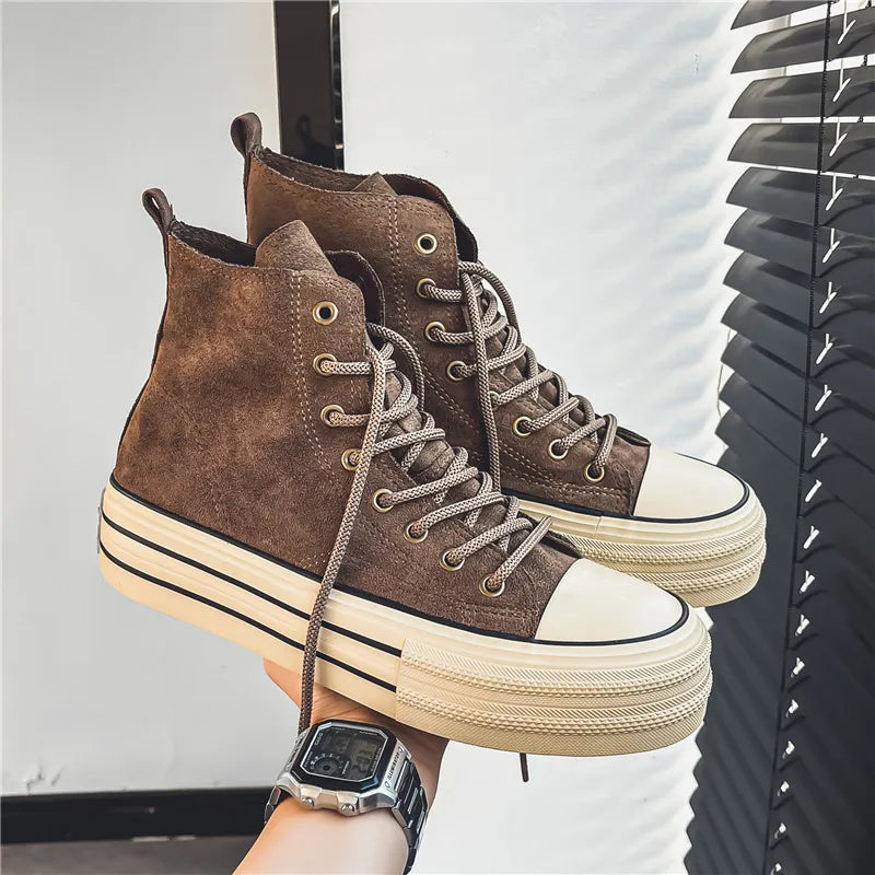 Damen High-Top Sneaker mit Plateau im modernen Stil
