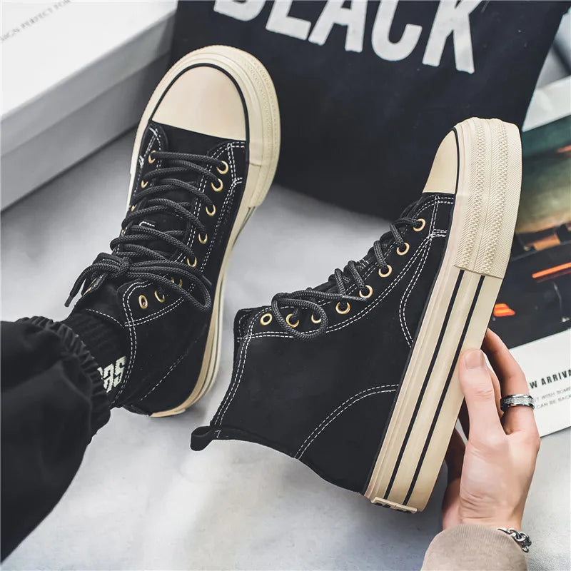 Damen High-Top Sneaker mit Plateau im modernen Stil
