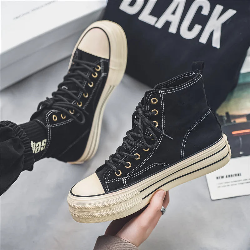 Damen High-Top Sneaker mit Plateau im modernen Stil
