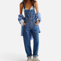 Damen Vintage Jeans Sommer Jumpsuit