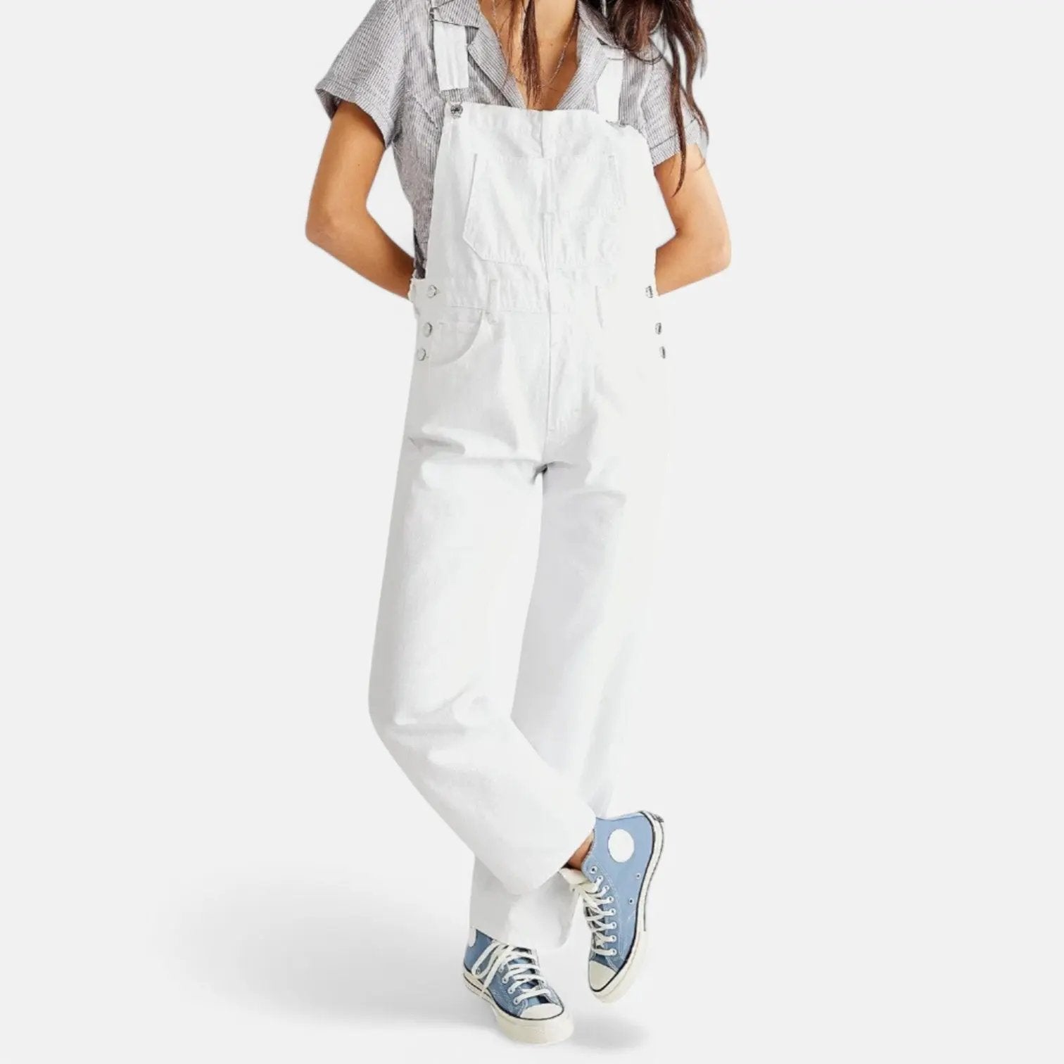 Damen Vintage Jeans Sommer Jumpsuit