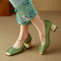 Damen Slip-On Absatz Mary Jane Pumps