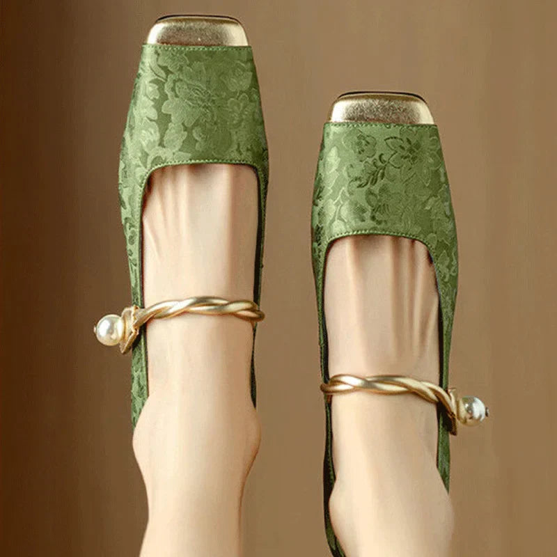 Damen Slip-On Absatz Mary Jane Pumps