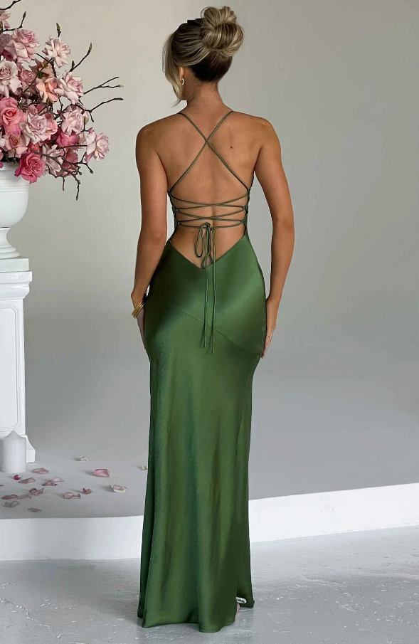 Damen Festliches Hochzeitsgast Maxikleid mit elegantem Schnitt