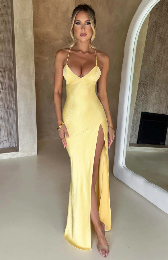 Damen Festliches Hochzeitsgast Maxikleid mit elegantem Schnitt