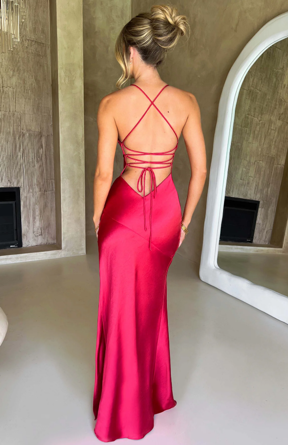 Damen Festliches Hochzeitsgast Maxikleid mit elegantem Schnitt