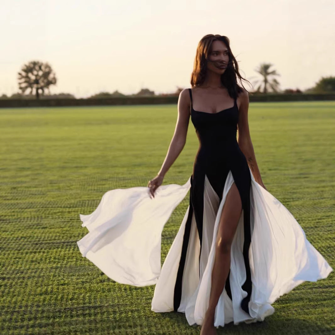 Damen Hochzeitsgast Maxikleid mit elegantem Schlitz