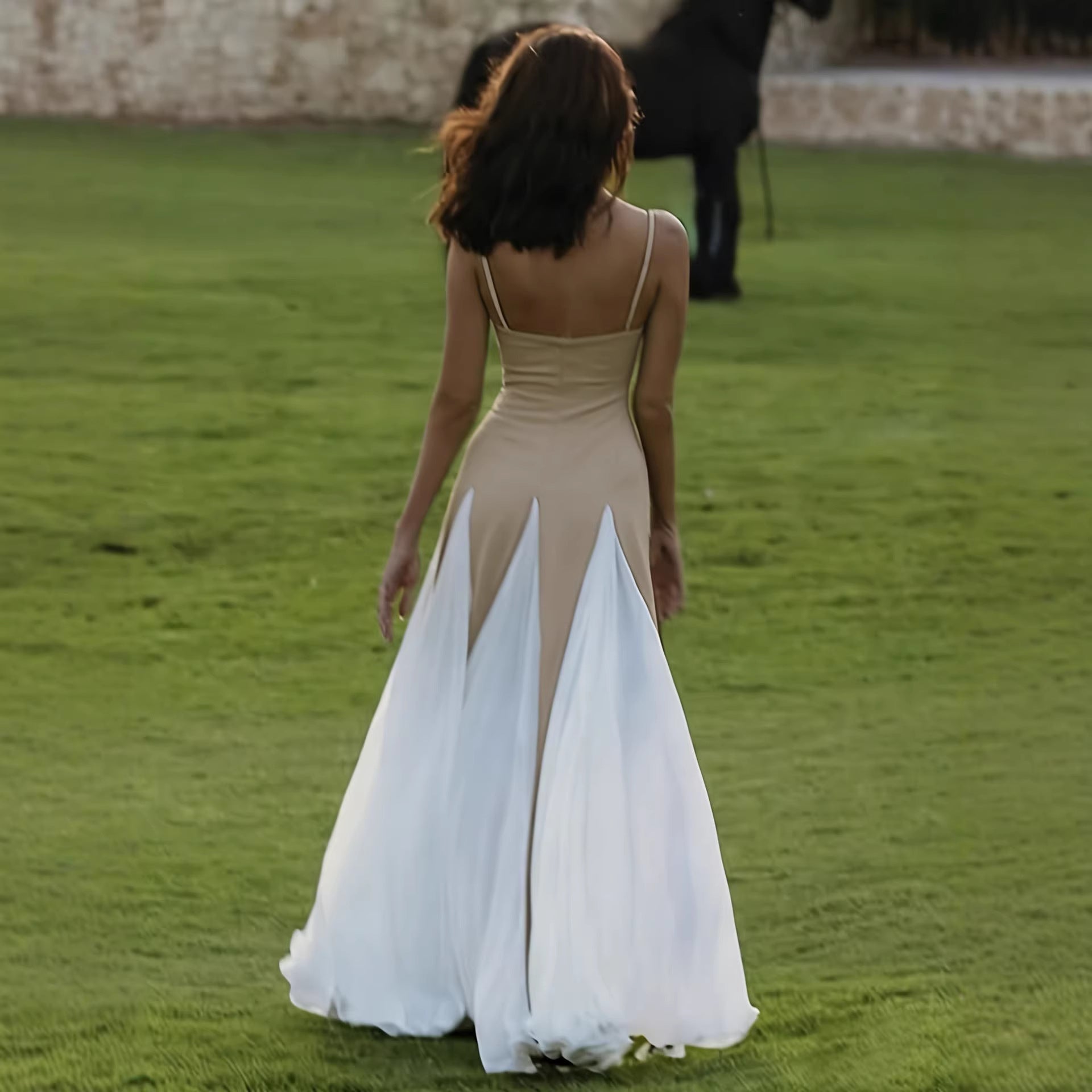 Damen Hochzeitsgast Maxikleid mit elegantem Schlitz