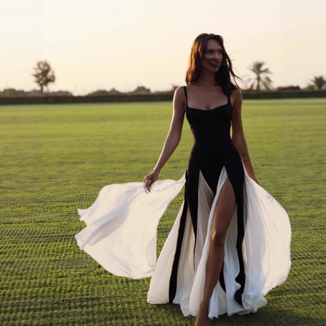 Damen Hochzeitsgast Maxikleid mit elegantem Schlitz