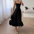 Damen Maxikleid mit schmalen Trägern für Hochzeitsgäste
