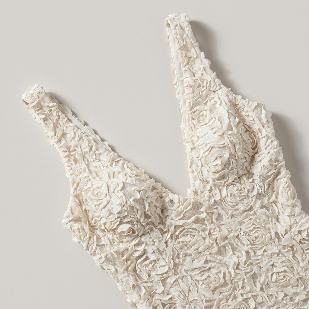 Damen Midikleid aus Spitze mit breiten Trägern für elegante Anlässe