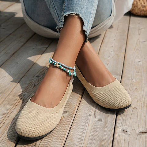 Damen Slip-On Ballerina Schuhe