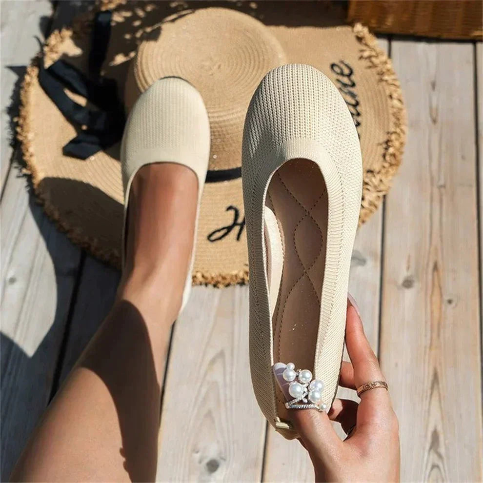 Damen Slip-On Ballerina Schuhe