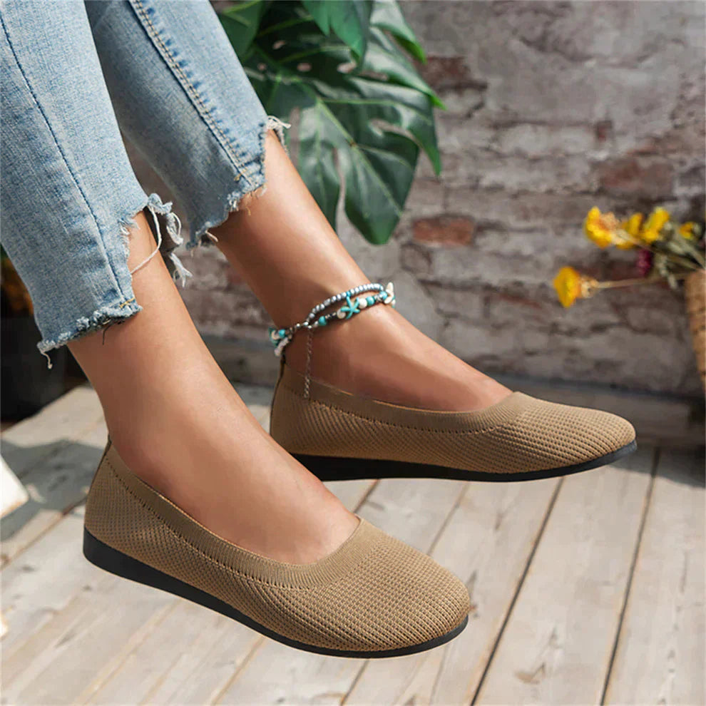 Damen Slip-On Ballerina Schuhe