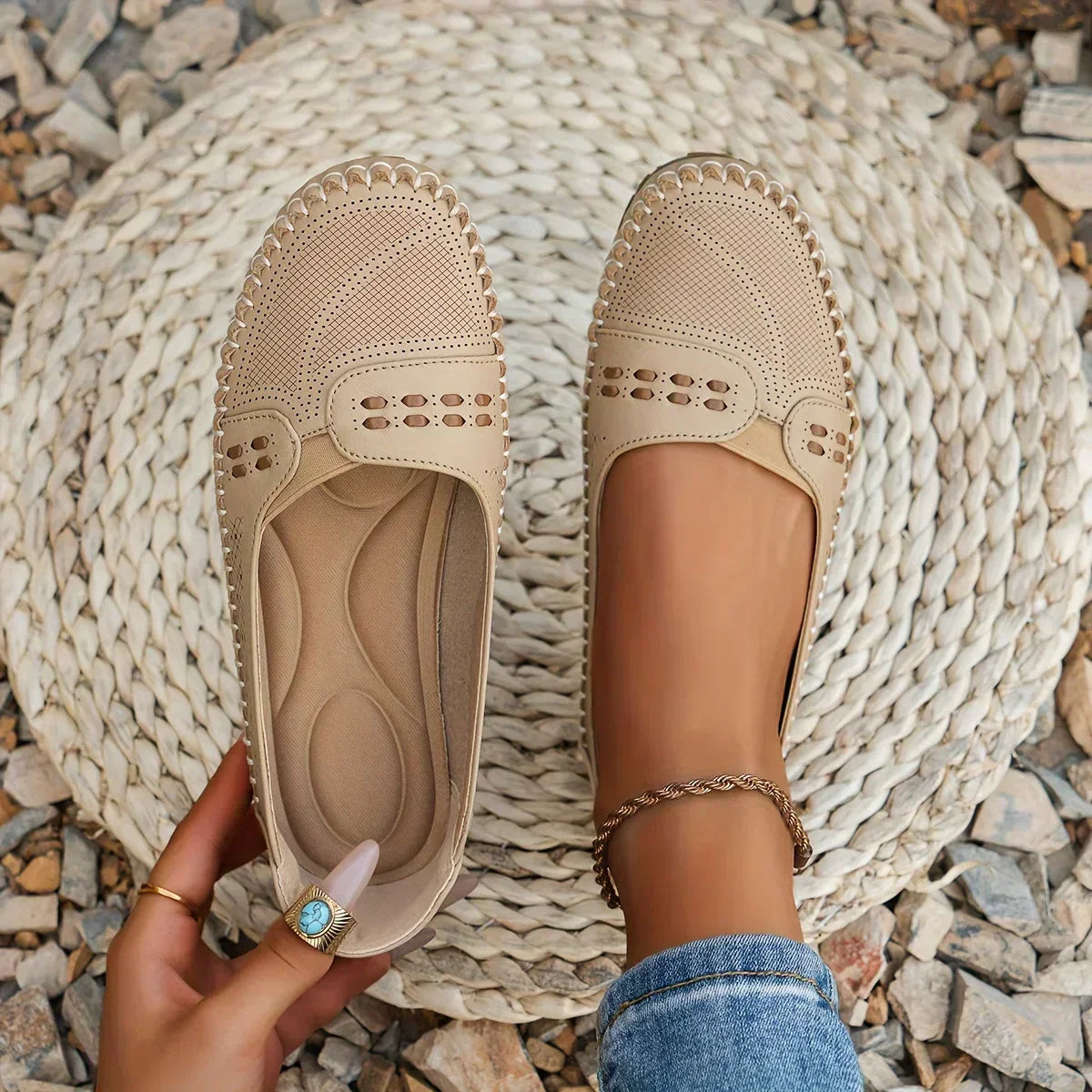 Damen Slip-On Loafer Schuhe im komfortablen Stil