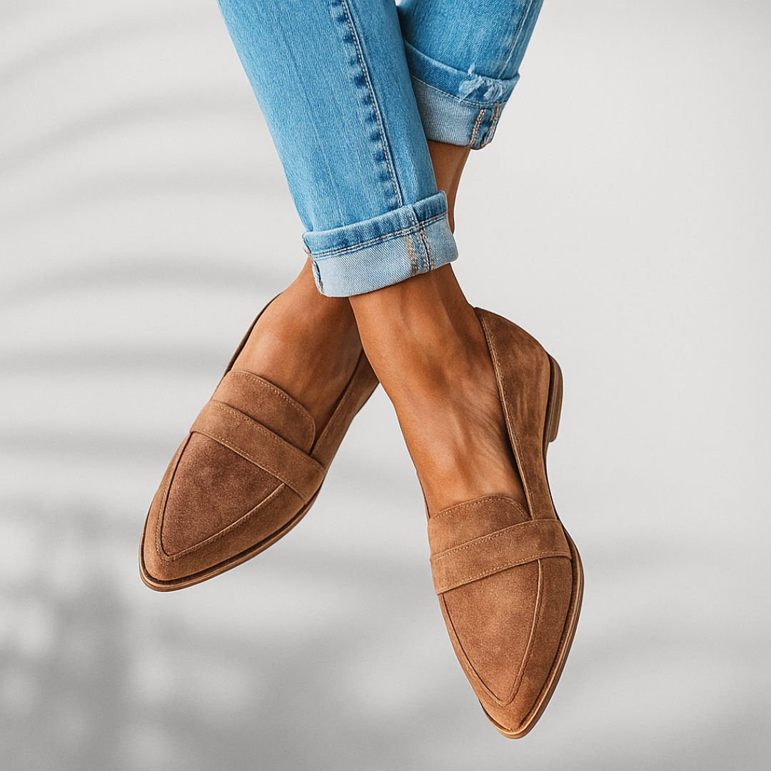 Damen Slip-on Sommer Absatz Loafer