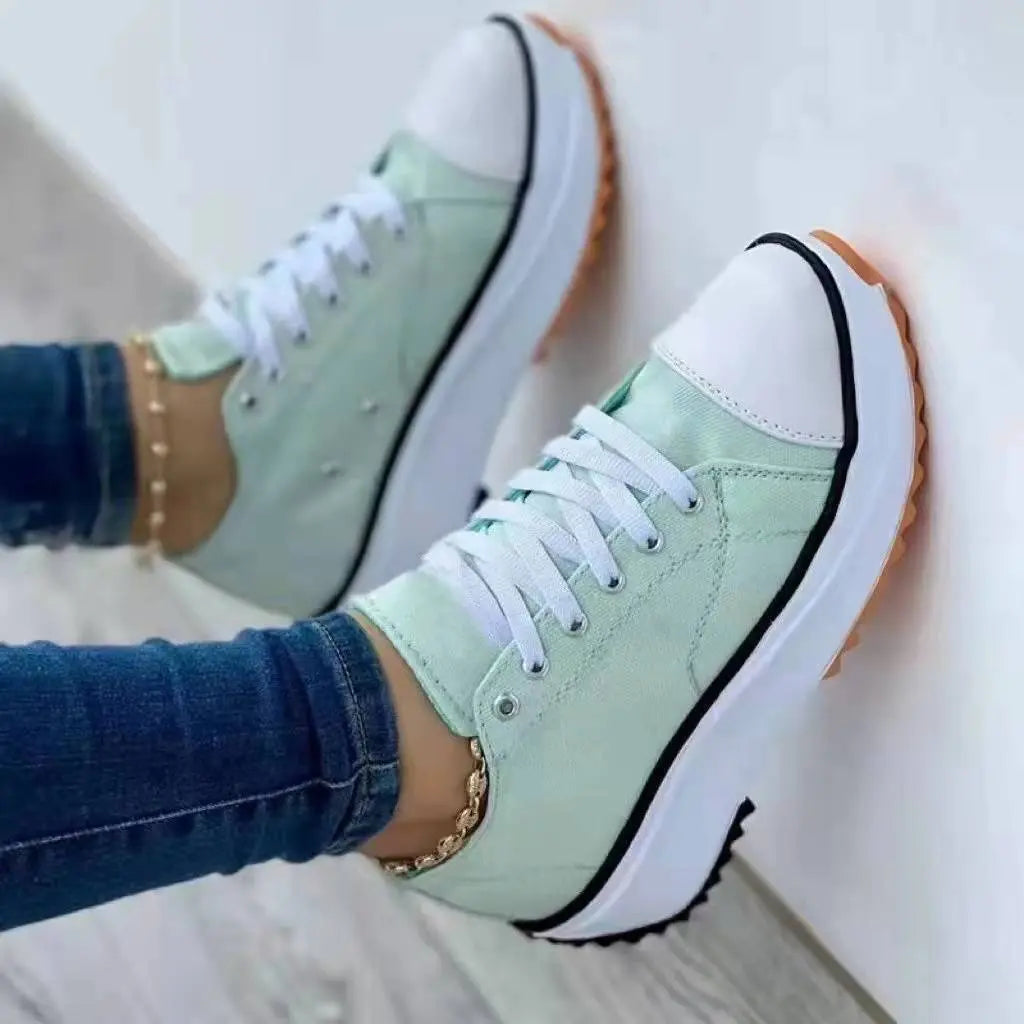 Damen Eleganter Plateau Sneaker