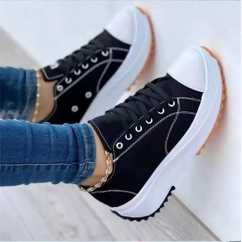 Damen Eleganter Plateau Sneaker