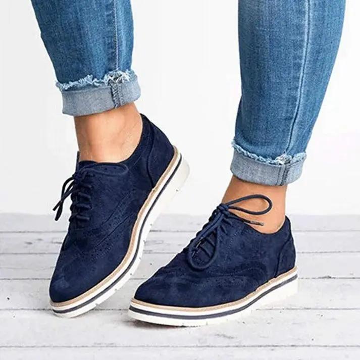 Damen Elegant Sommer Sneaker im Brogue-Stil