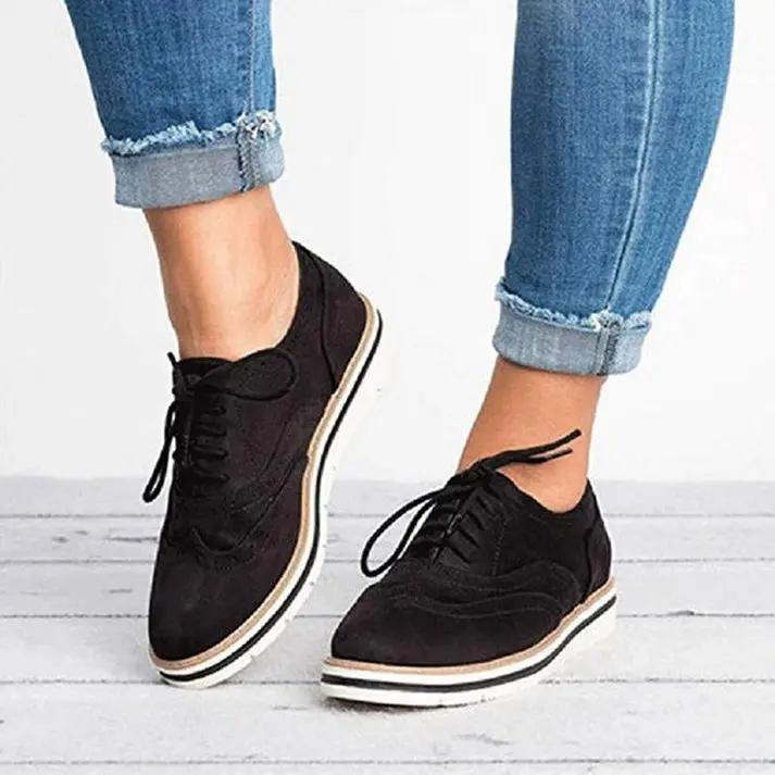 Damen Elegant Sommer Sneaker im Brogue-Stil