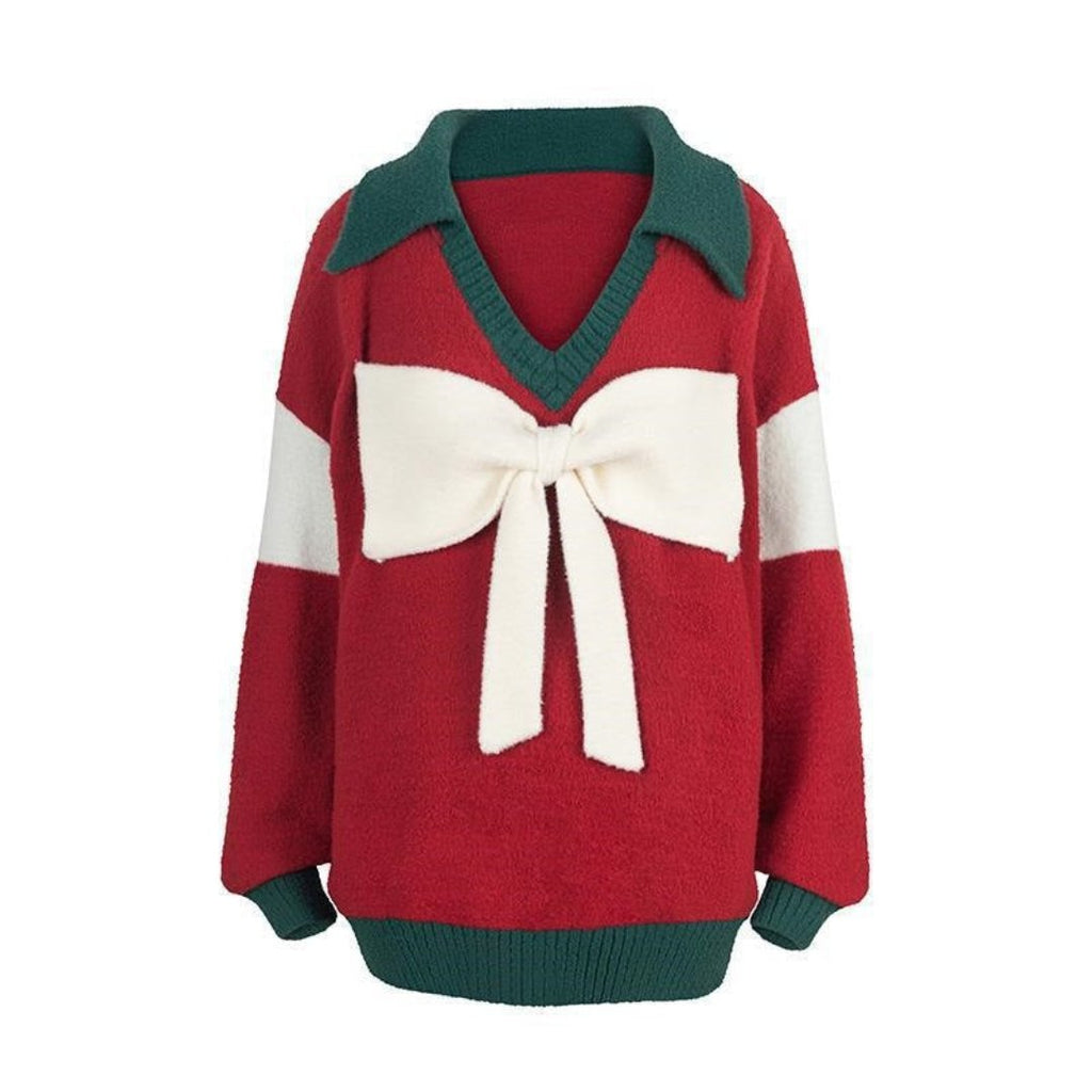 Damen Weihnachtspullover Gemütlich Warm Acrylmischung